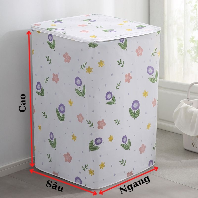 Áo trùm máy giặt cửa ngang trên chất liệu Peva chống nước Dotina ATR02