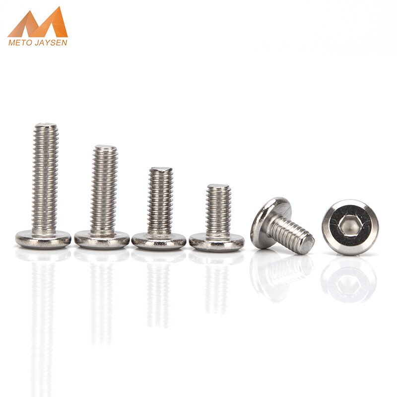 Bu Lông Lục Giác Chìm Đầu Dẹt Bằng Thép Không Gỉ 304 m5 m6 Dài 10mm - 60mm