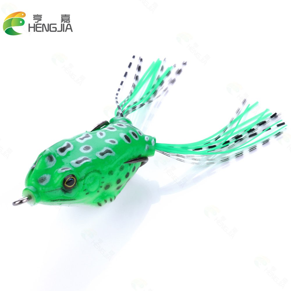 Mồi câu cá hình ếch cá dễ thương HENGJIA 5.5cm