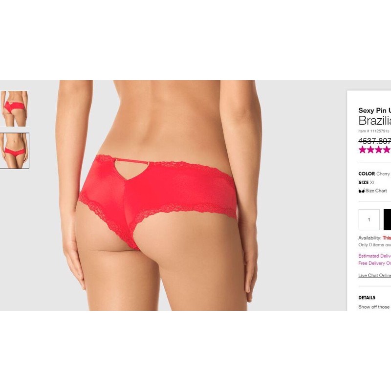 Quần lót lasenza big size XL mông > 111cm