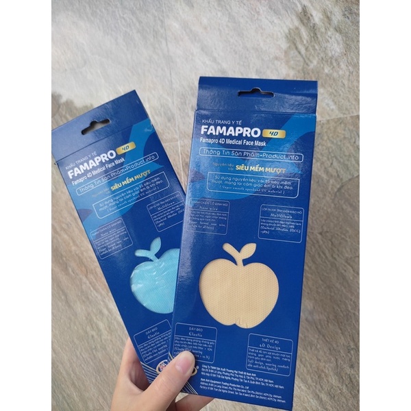 Khẩu Trang 4D FAMAPRO 4D Hộp 10/Cái (Màu Ngẫu Nhiên)