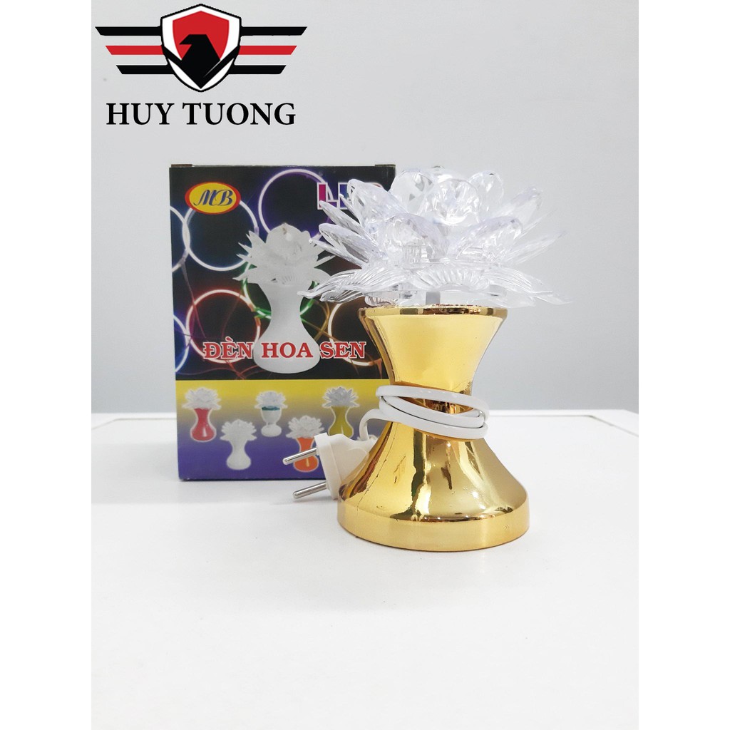 Bóng Led tự xoay hình bông sen đổi màu cao cấp - Huy Tưởng