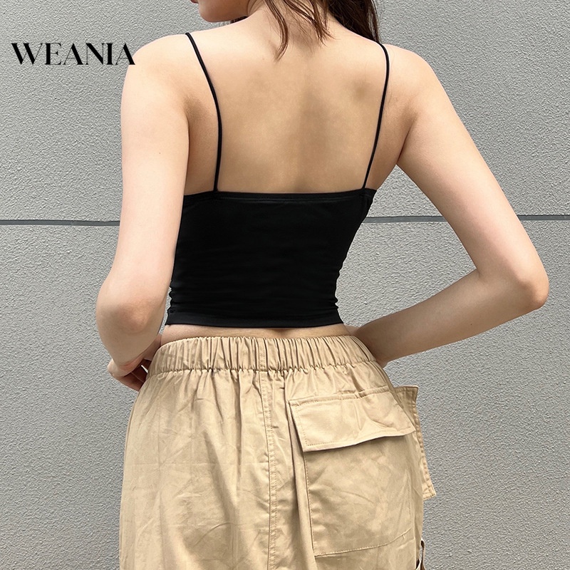 Áo Croptop Hai Dây Kiểu Dáng Quyến Rũ Cho Nữ