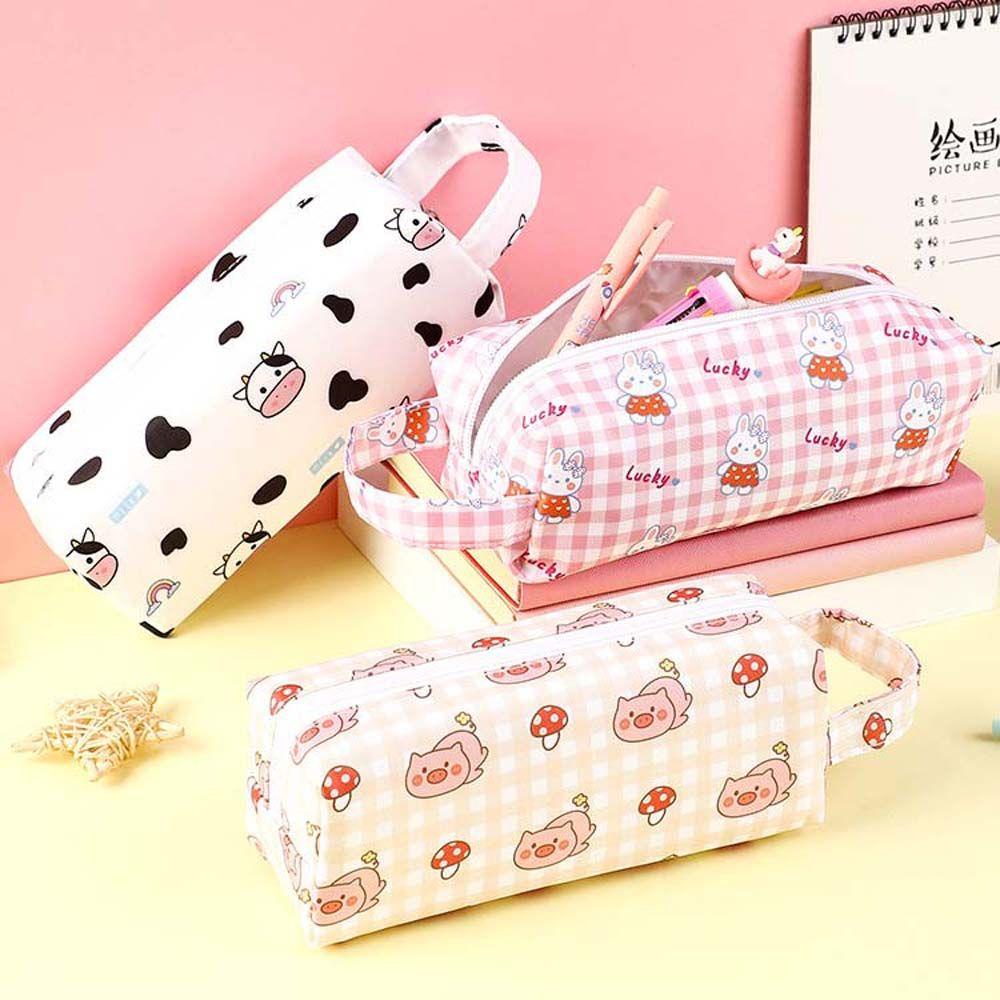 PEWANY Túi Đựng Bút Bằng Vải Canvas Dễ Thương Cho Học Sinh Ốp