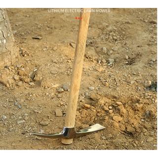 [Nhật] Búa cuốc xẻng Nhật inox 304 cán gổ siêu đẹp, bền bỉ, cuốc chim làm vườn, xới đất, đá, đào măng, bứng trồngcây