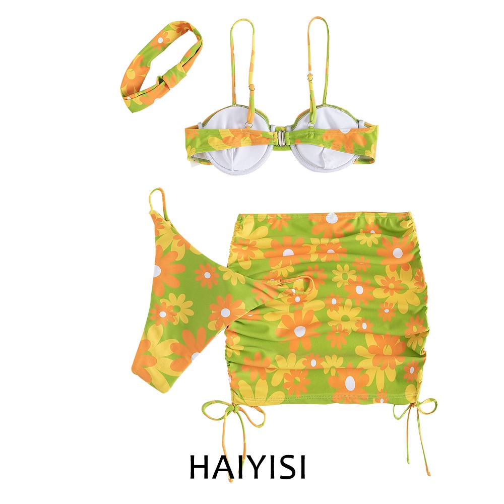 Bộ Đồ Bơi Ba Mảnh Dáng Rộng Phong Cách Nhật Hàn Dễ Thương Cho Nữ