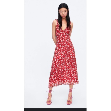 Đầm Zara Auth Nơ Lưng sz Xs