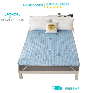 Nệm Mỏng Nệm Topper Trải Giường 4 Mùa Họa Tiết Đẹp, Có Đai Cố Định 4 Góc Không Bị Xô Dịch