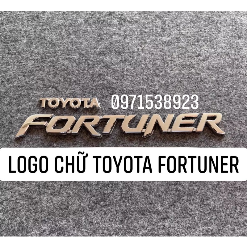 BỘ LOGO CHỮ TOYOTA FORTUNER CAO CẤP GIÁ RẺ DÁN XE TOYOTA FORTUNER