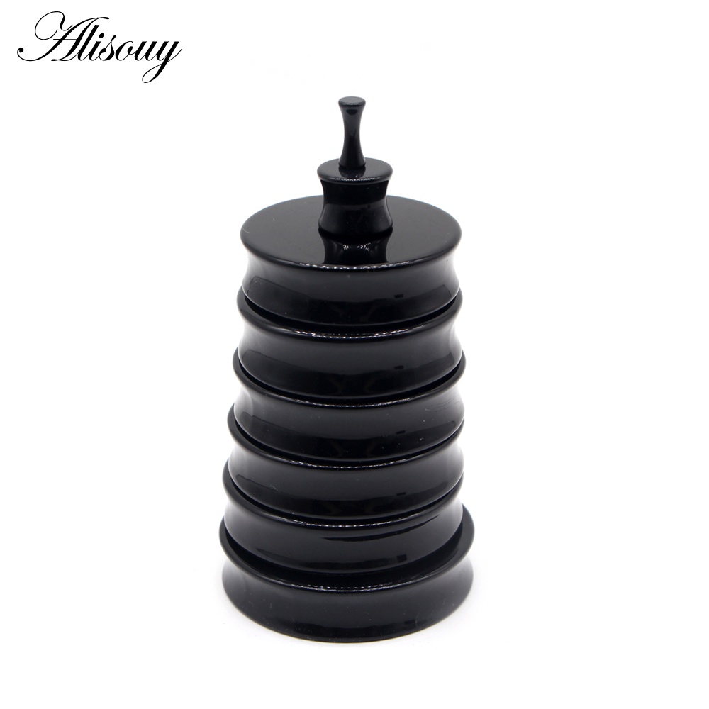 Set 2 Khuyên Nong Tai Cỡ Lớn 3mm-50mm Bằng Acrylic Màu Trắng Đen