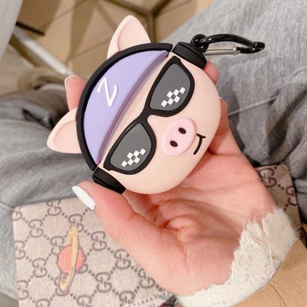 Bao airpod  vỏ airpod đầu chú heo hiphop hàng chất lượng cao