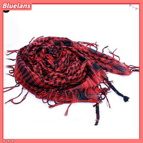 Bluelans♡ Khăn Quàng Cổ Quân Đội Ả Rập Shemagh KeffIyeh Trọng Lượng Nhẹ Thời Trang Unisex