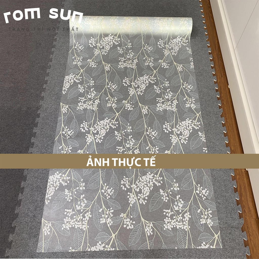 Giấy dán kính cửa sổ văn phòng, decal dán kính mờ hoa lá xanh trắng phù hợp phòng ngủ,tắm