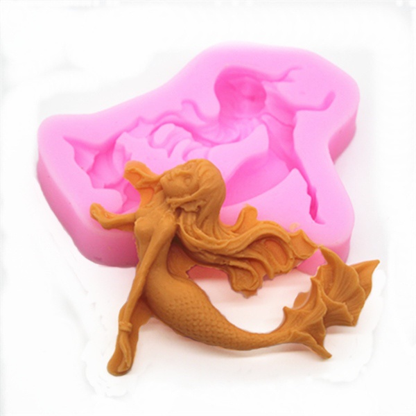 Khuôn Silicone Nàng Tiên Cá Nhỏ 6.5Cm