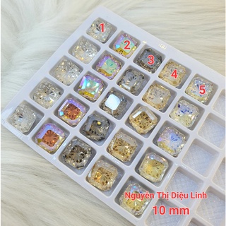 Đá khối K9 vuông vân hoa 10mm [ giá 1 viên ]