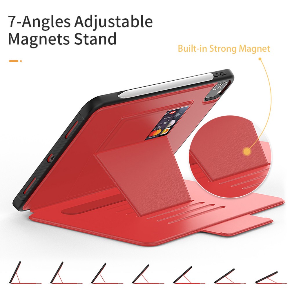 Bao Da Máy Tính Bảng Từ Tính Chống Sốc Có Giá Đỡ Và Ngăn Đựng Bút Cho Ipad 10 9 Air 5 Pro 11 '' Mini 6 Sự Bảo Vệ