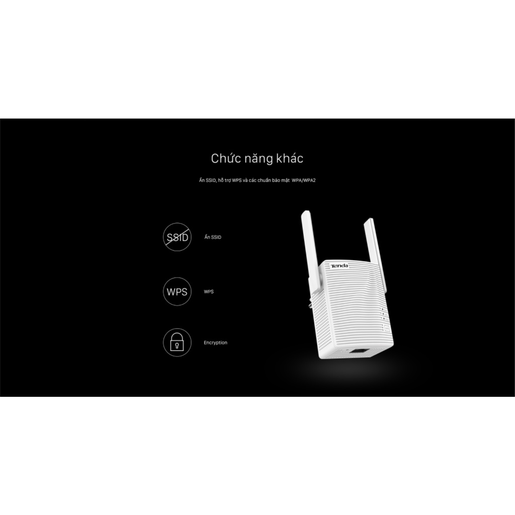 [CHÍNH HÃNG] Tenda A301 Bộ Kích Sóng Repeater Có Cổng Mạng Thêm Chức Năng Accespoint | BigBuy360 - bigbuy360.vn