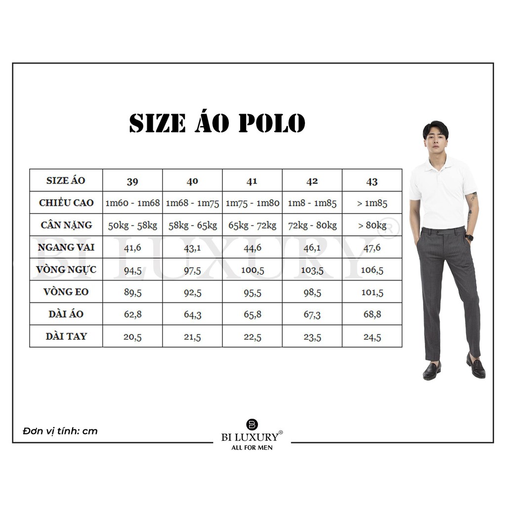 Áo polo nam cổ bẻ Biman by Biluxury thun co giãn 4 chiều form chuẩn vừa người thoải mái vận động 5APCT001GHS | WebRaoVat - webraovat.net.vn