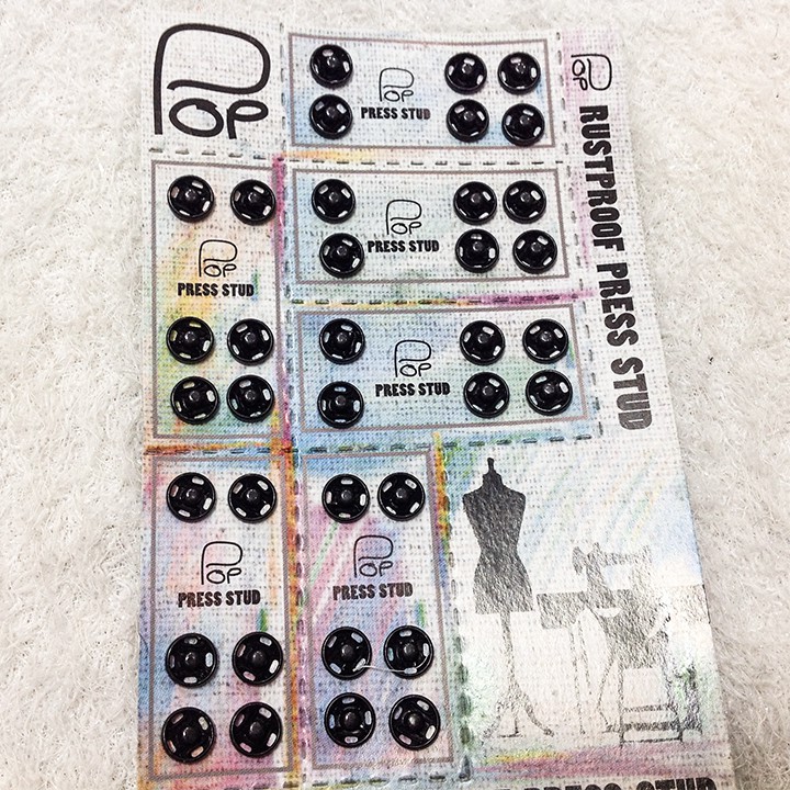 Vỉ nút bóp 36 nút đính kết áo dài váy đầm phụ liệu may