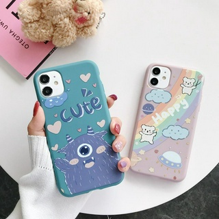Ốp điện thoại chống va đập họa tiết quái vật dễ thương cho IPHONE 11 PRO MAX XS XR X 6 6S 7 8 PLUS SE2