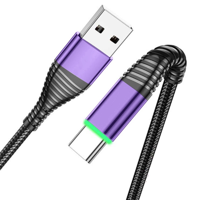 Dây Cáp Sạc Nhanh 3A USB Type C 3.0 Có Đèn LED Chất Lượng Cao
