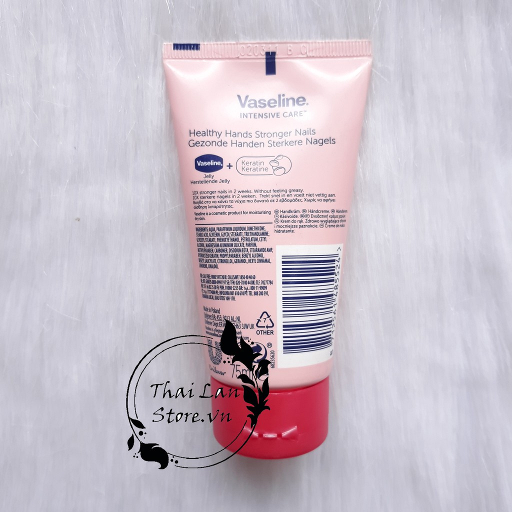 Kem Dưỡng Da Tay Vaseline Intensive Care Healthy Hands And Stronger Nails 75ml Thái Lan | BigBuy360 - bigbuy360.vn
