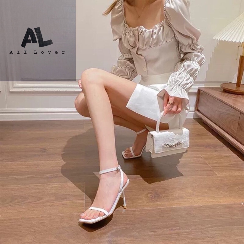GIÀY NỮ ALI LOVER - SANDAL CAO GÓT QUAI NGANG 9 PHÂN - GIÀY DÂY MẢNH QUAI HẬU - GUỐC NỮ THÒI TRANG - AG220723