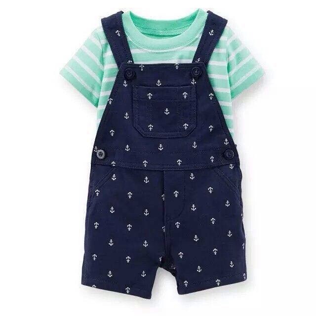 Set yếm + áo phông Carter xuất xịn