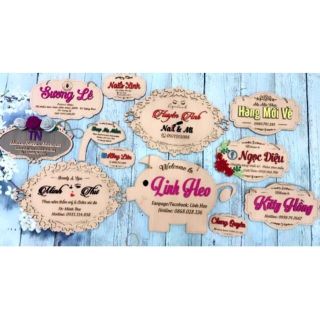 Bảng gỗ chụp ảnh sản phẩm cho shop online kèm móc khoá