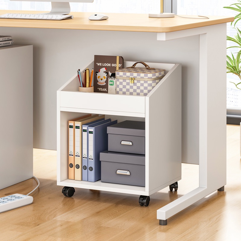 Tủ đựng đồ văn phòng trắng có bánh xe Tâm House K153