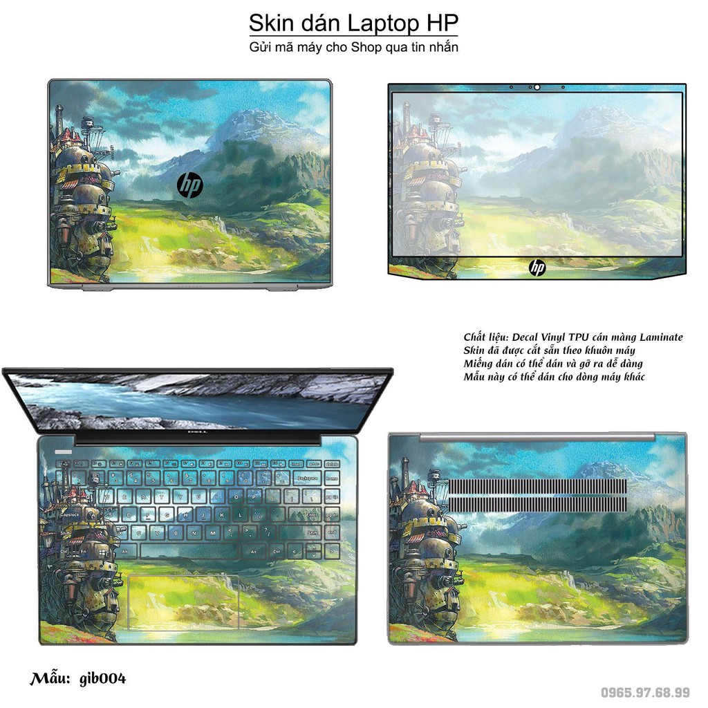 Skin dán Laptop HP in hình Ghibli (inbox mã máy cho Shop)