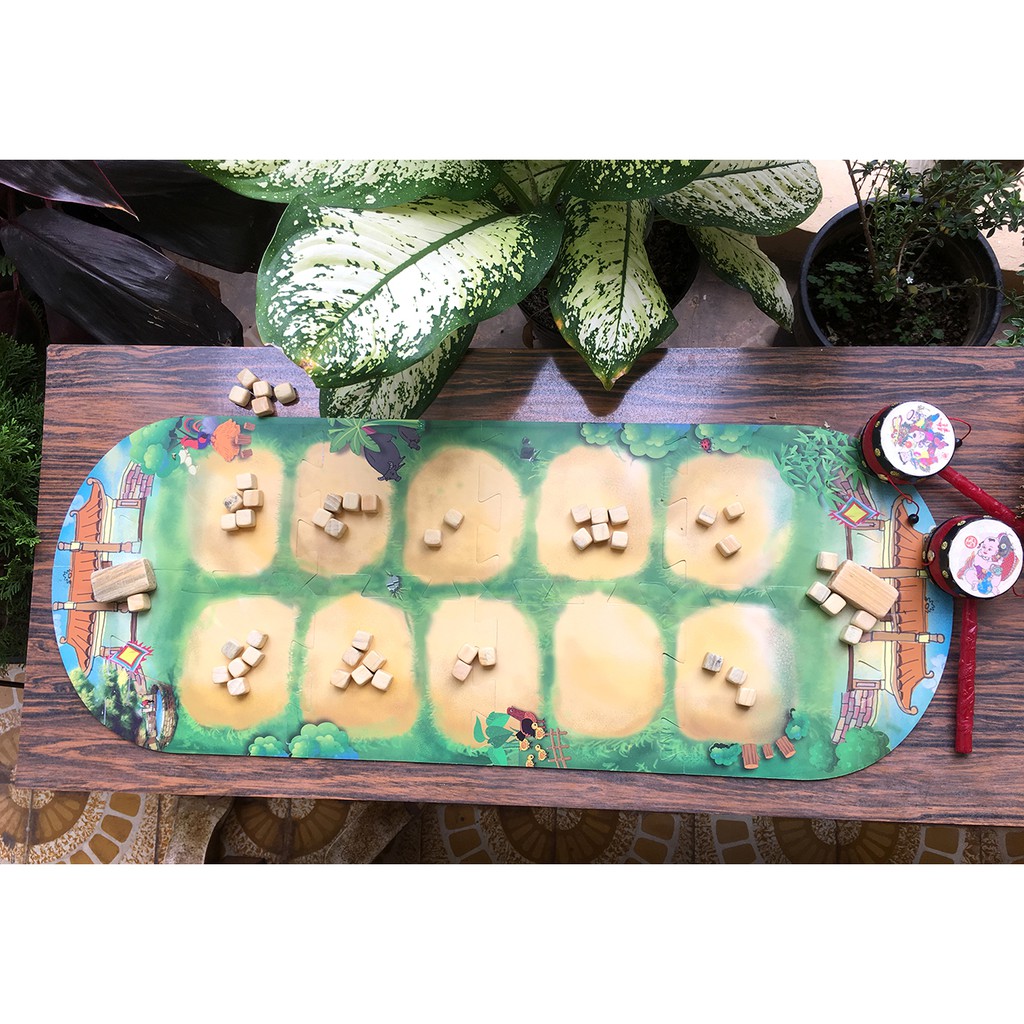 Board game-Trò chơi ô ăn quan-trò chơi gia đình tương tác phát triển tư duy và vui nhộn