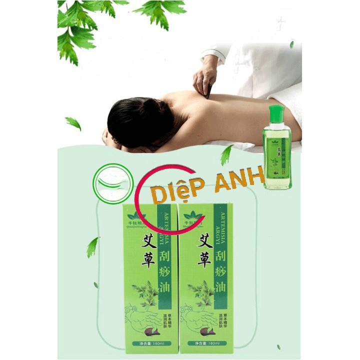 Dầu gừng, dầu ngải 180ml giảm béo, đả thông kinh lạc, cạo gió giác hơi