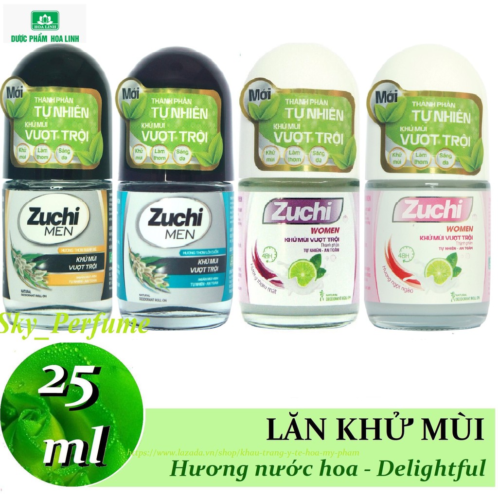 [Zuchi - Đủ loại] Lăn khử mùi Zuchi 25ml