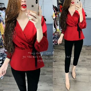 Sale Áo sơ mi buộc dây