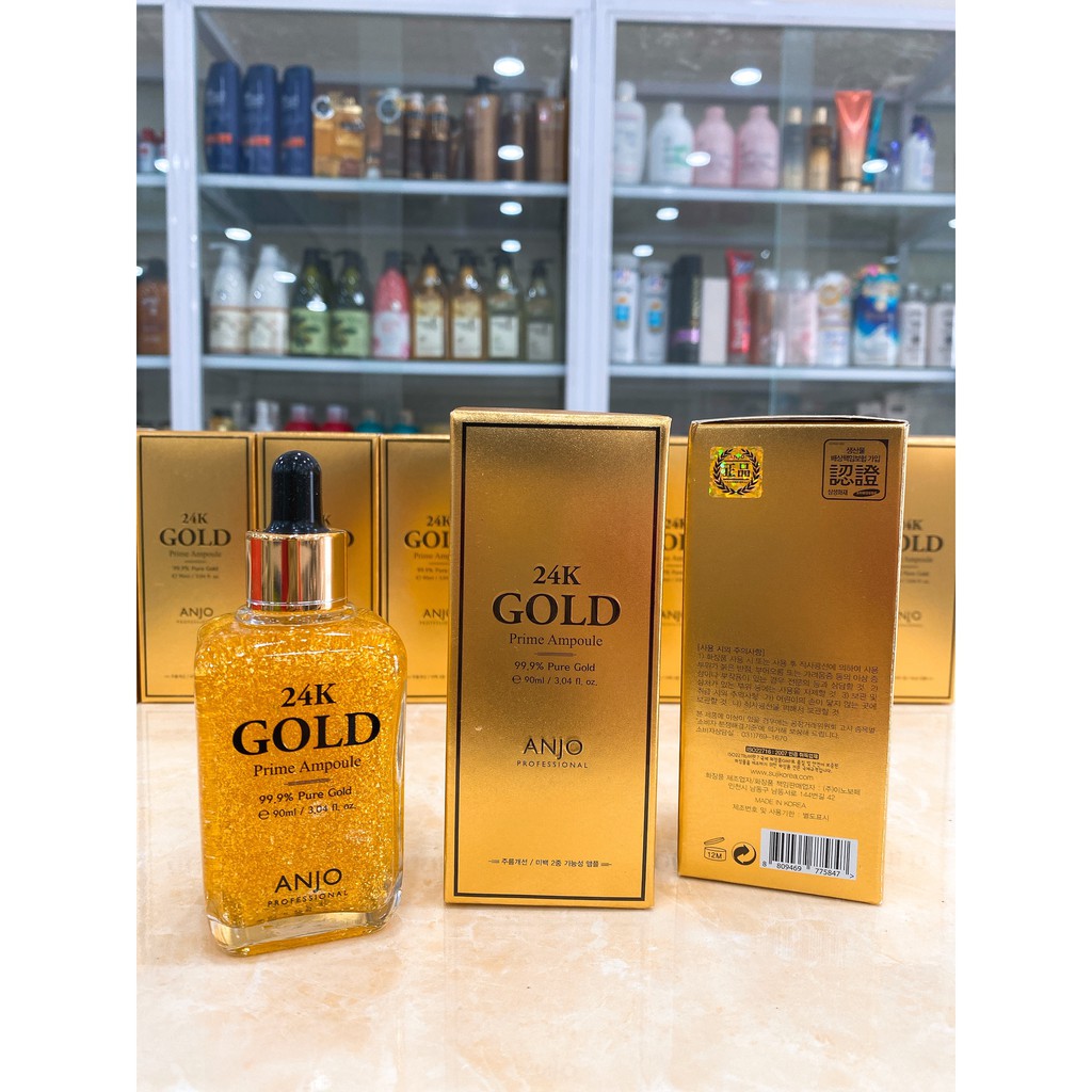 (90ml) Tinh Chất Serum Vàng 24k GOLD PRIME AMPOULE 99.9% PURE GOLD ANJO Hàn Quốc