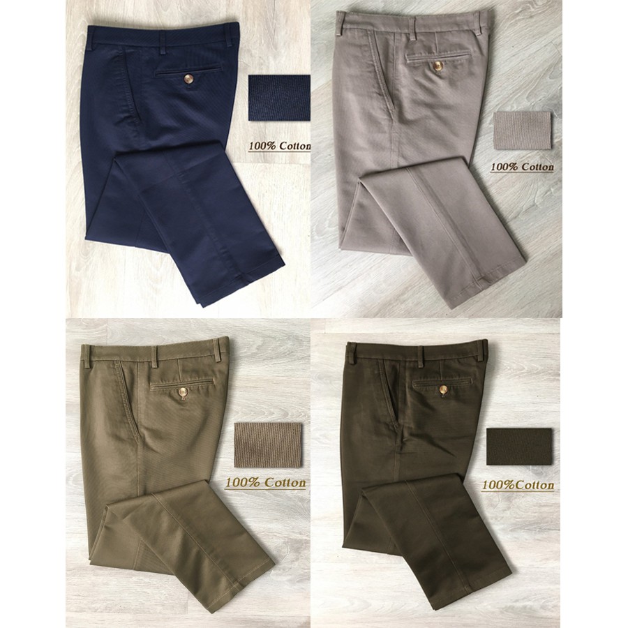 Quần kaki 0 ly Trung Niên Vĩnh Tiến Cotton