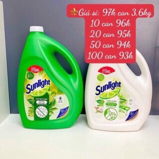 Rửa chén sunligt can xanh - trắng 3,6kg can