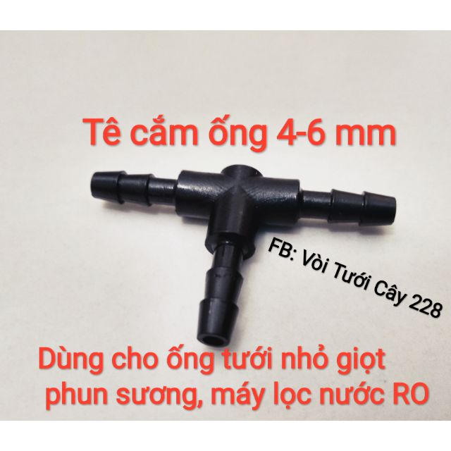 5 chiếc Tê Chia Nối Ống PE 4, 6 ly Aquamate Đài Loan