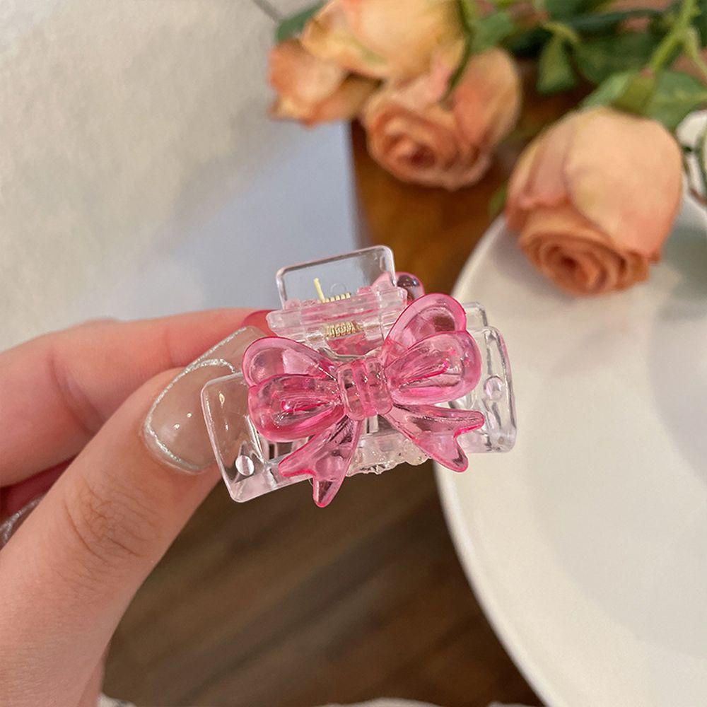 Kẹp Tóc Nơ Trong Suốt Phong Cách Hàn Quốc Cổ Điển