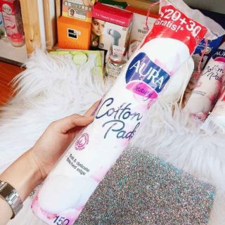 Bông tẩy trang aura 150 miếng