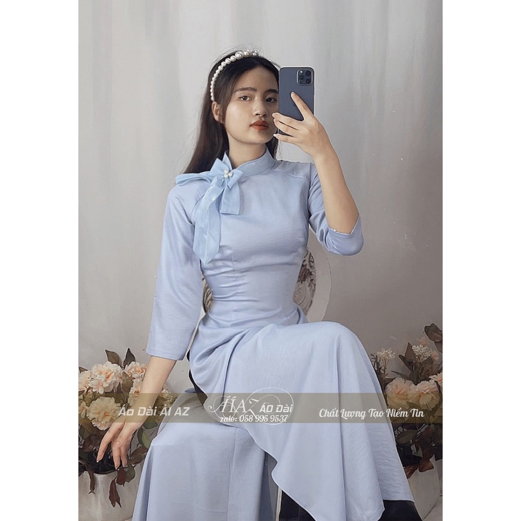 Áo Dài Truyền Thống Nữ Tay Lỡ AZ04