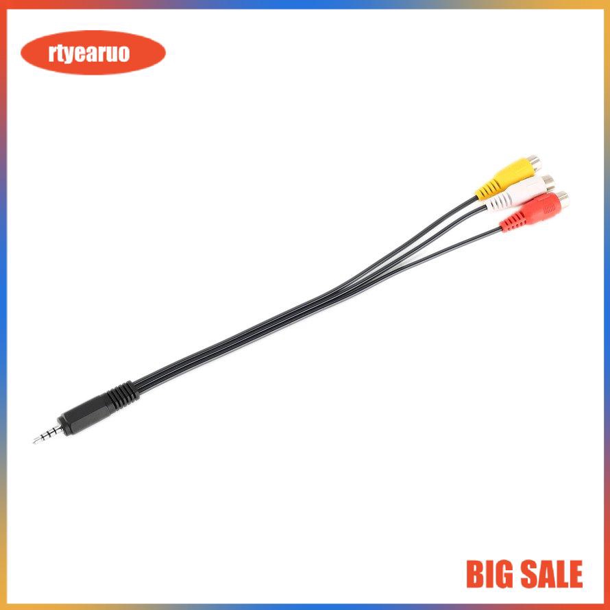 Dây Cáp Chuyển Đổi Âm Thanh 3.5mm Mini Aux Male Sang 3 Rca Female