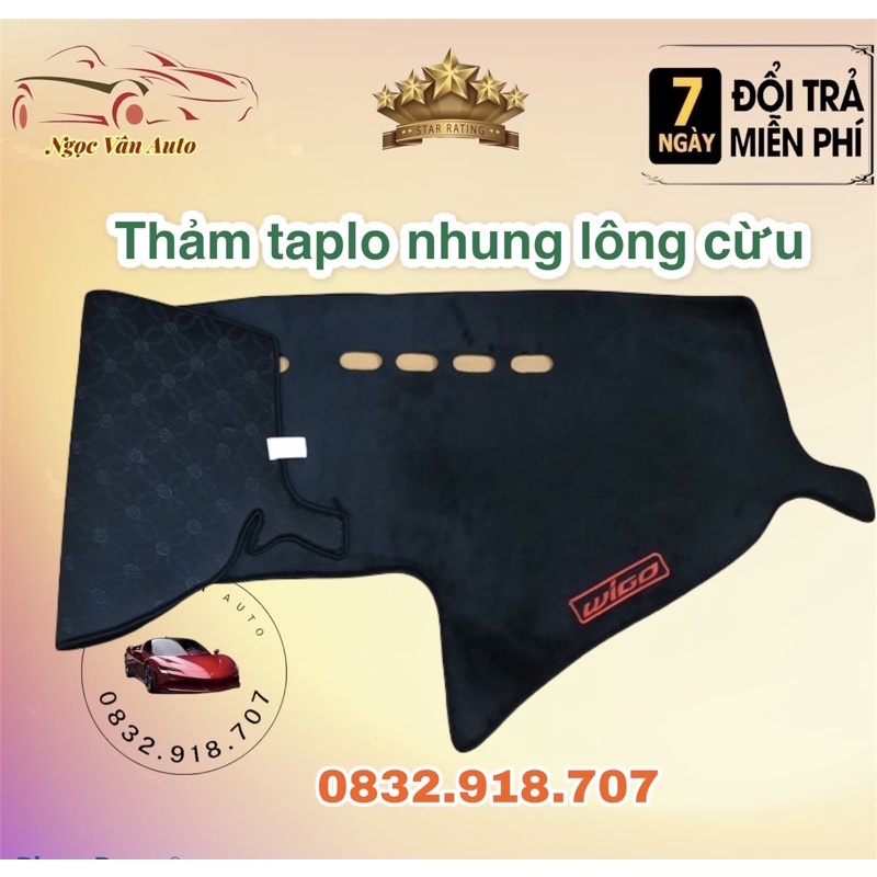 Thảm Taplo nhung Wigo 2018 - 2021 nhung 3 lớp cao cấp