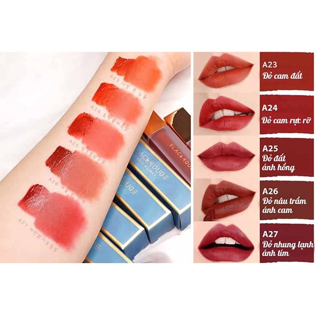 Black Rouge Air Fit Velvet Tint - Son Black Rouge CHÍNH HÃNG Hàn Quốc - Son Môi Kem Lì BlackRouge
