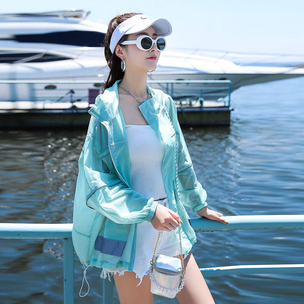 Áo khoác chống nắng nữ thời trang cho chạy bộ đi xe đạp