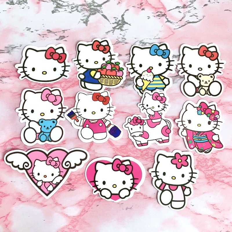 Bộ 40 sticker decal Hello Kitty