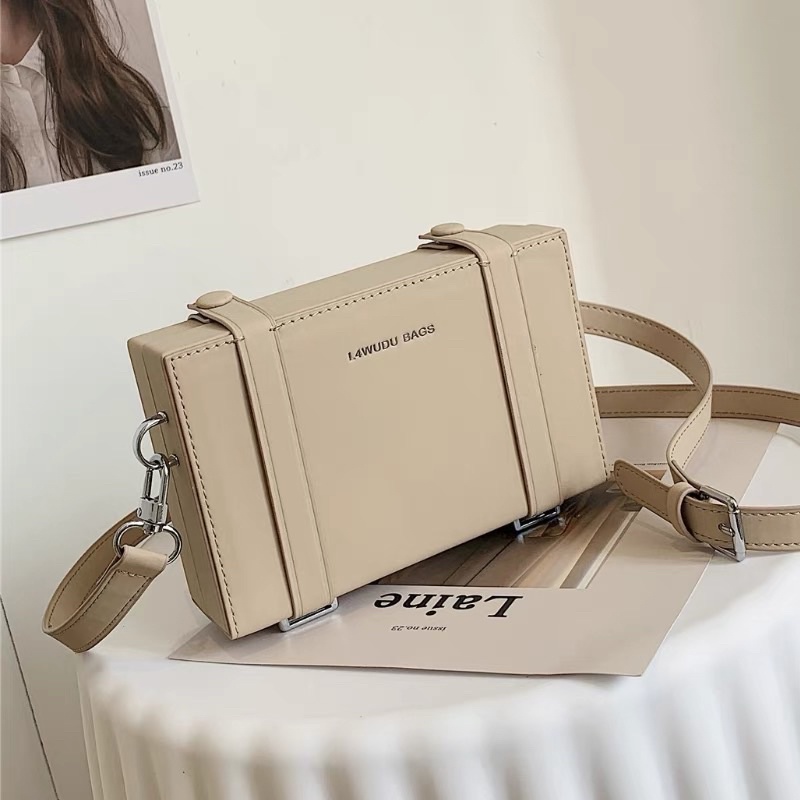 [MENSWEAR ELEGANT FARMER] Túi hộp đeo chéo nam &amp; nữ phong cách Hàn Quốc (1112)