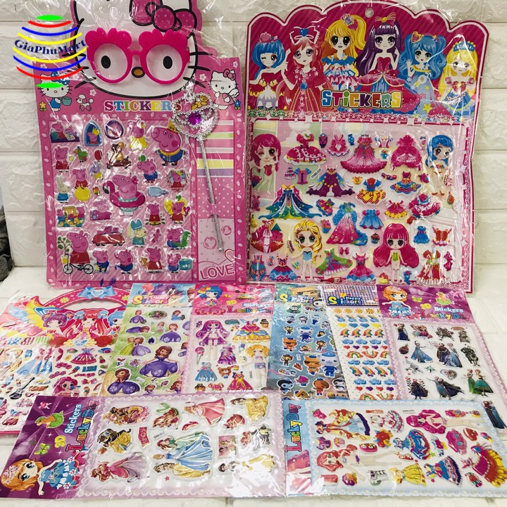 Hình Dán Stickers Cho Bé - Combo 10 Miếng Khác Nhau