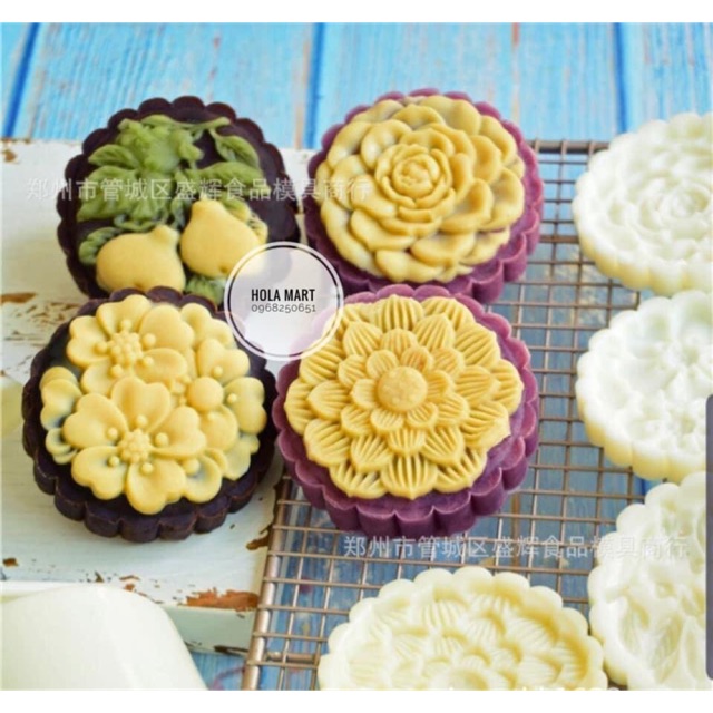 Khuôn bánh Trung Thu Hồ Lô-Hoa Sen-Hồng-Đào size 150gr-200gr